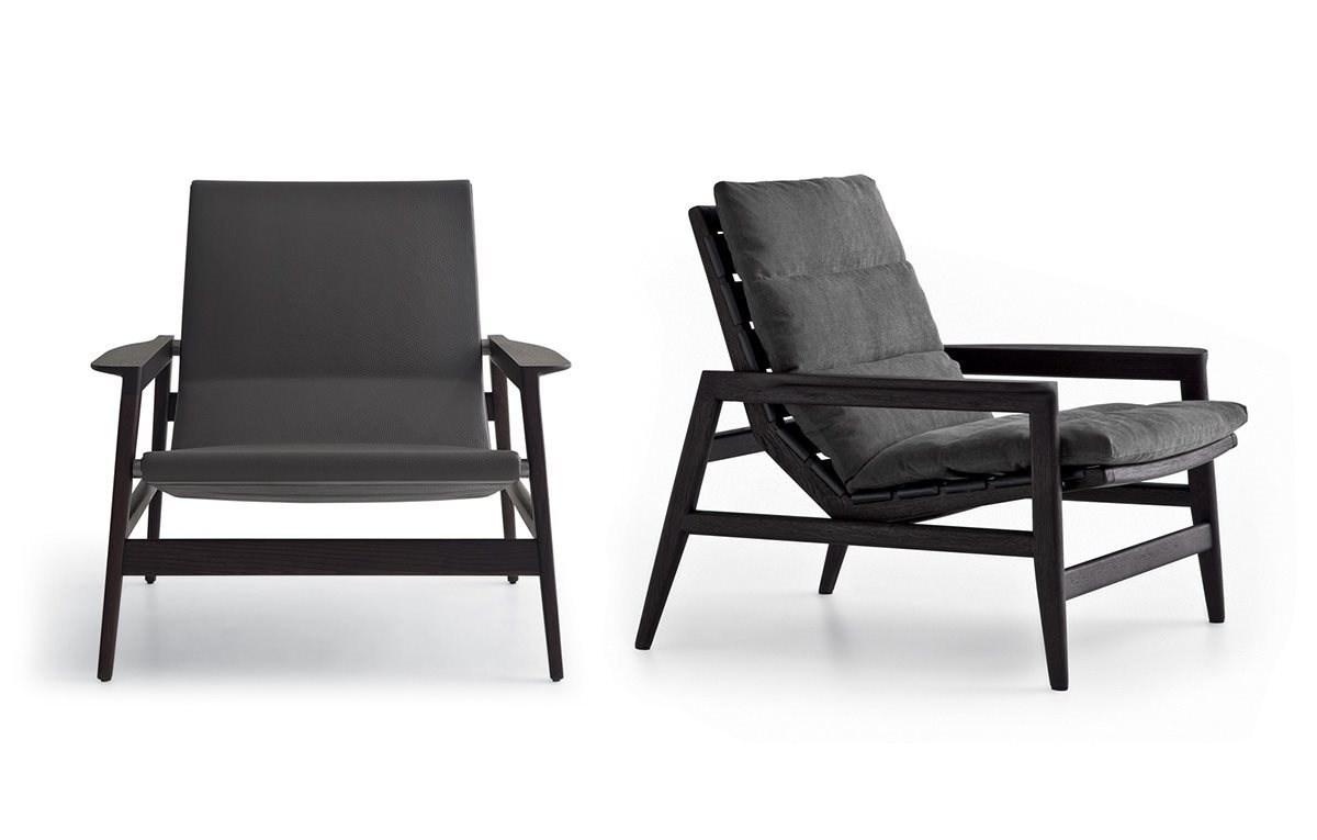 Upholstered fabric armchair with armrests | Ipanema by Poliform