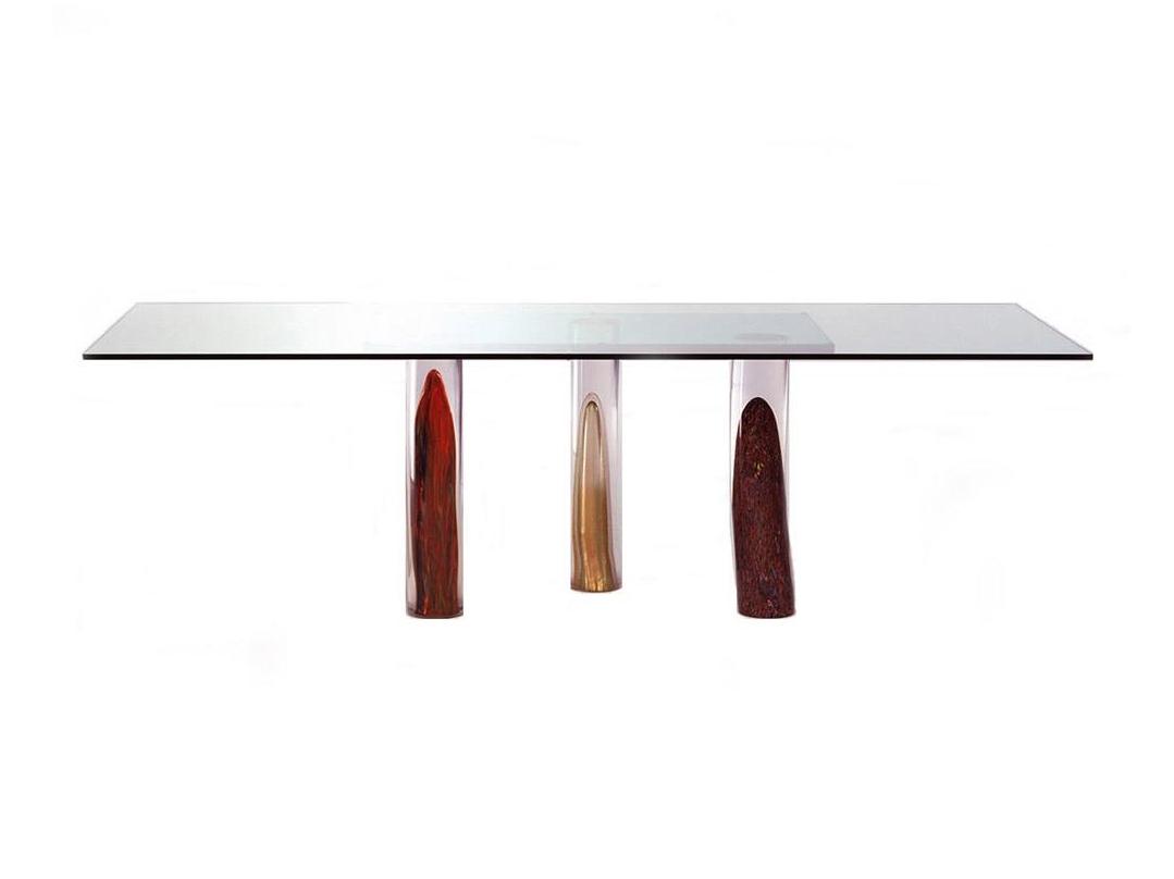 Rectangular glass dining table | Nautilus by Reflex
