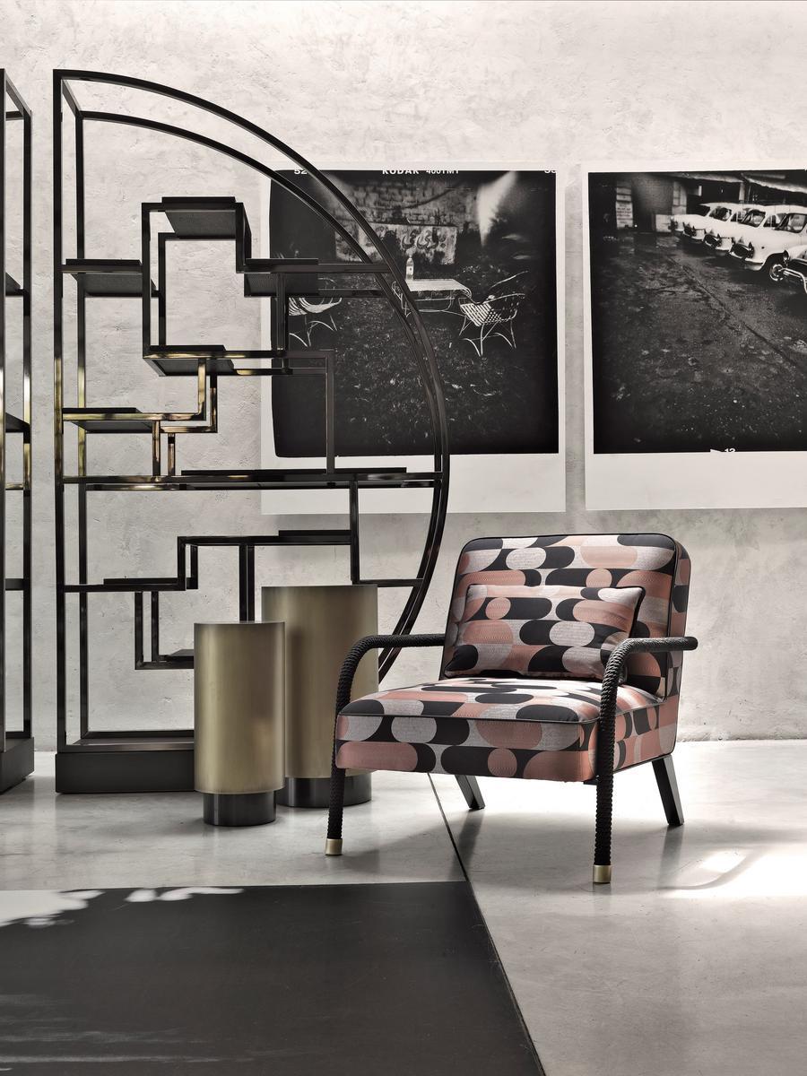 Open double-sided brass bookcase | Psyco by Gianfranco Ferre Home