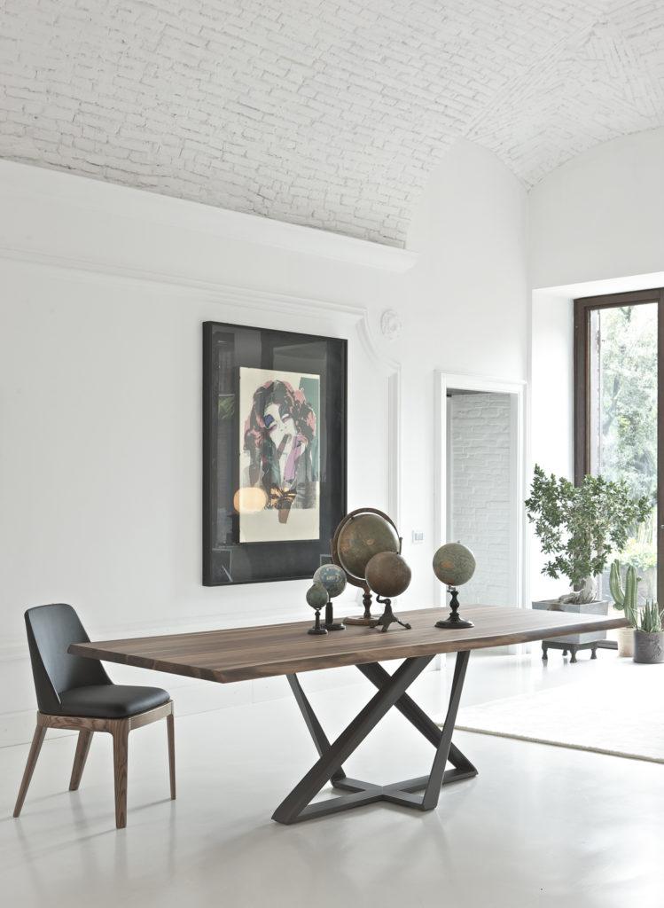 Round tempered glass table | Millennium by Bontempi