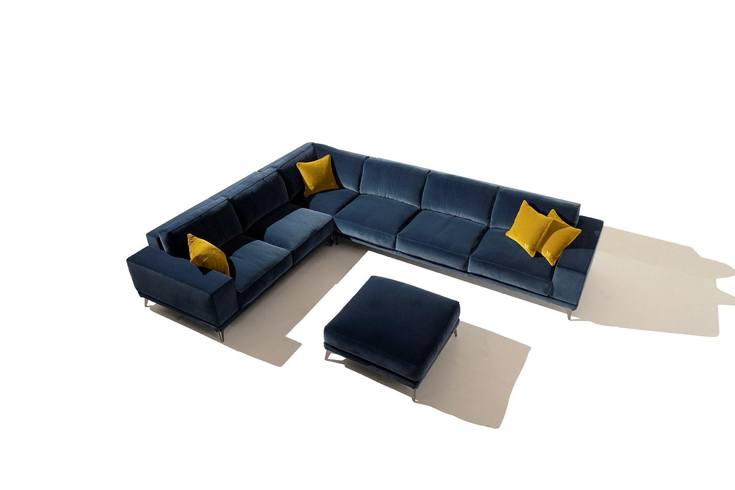 Square velvet pouf | Tesla by Mantellassi 1926