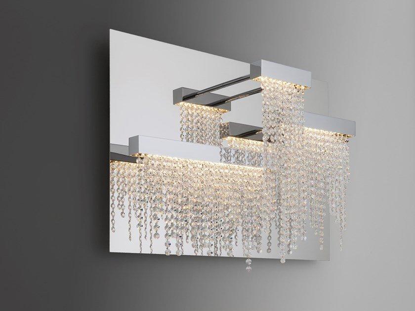 Direct light metal wall lamp with Swarovski® crystals | Frozen Eyes W3 by Ilfari