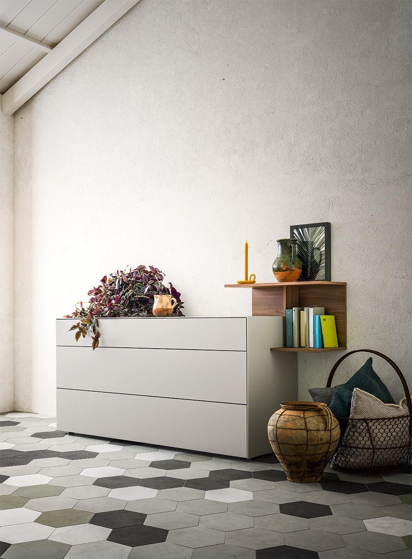 Rectangular lacquered chest of drawers with integrated handles | Fil by ALF Dafre