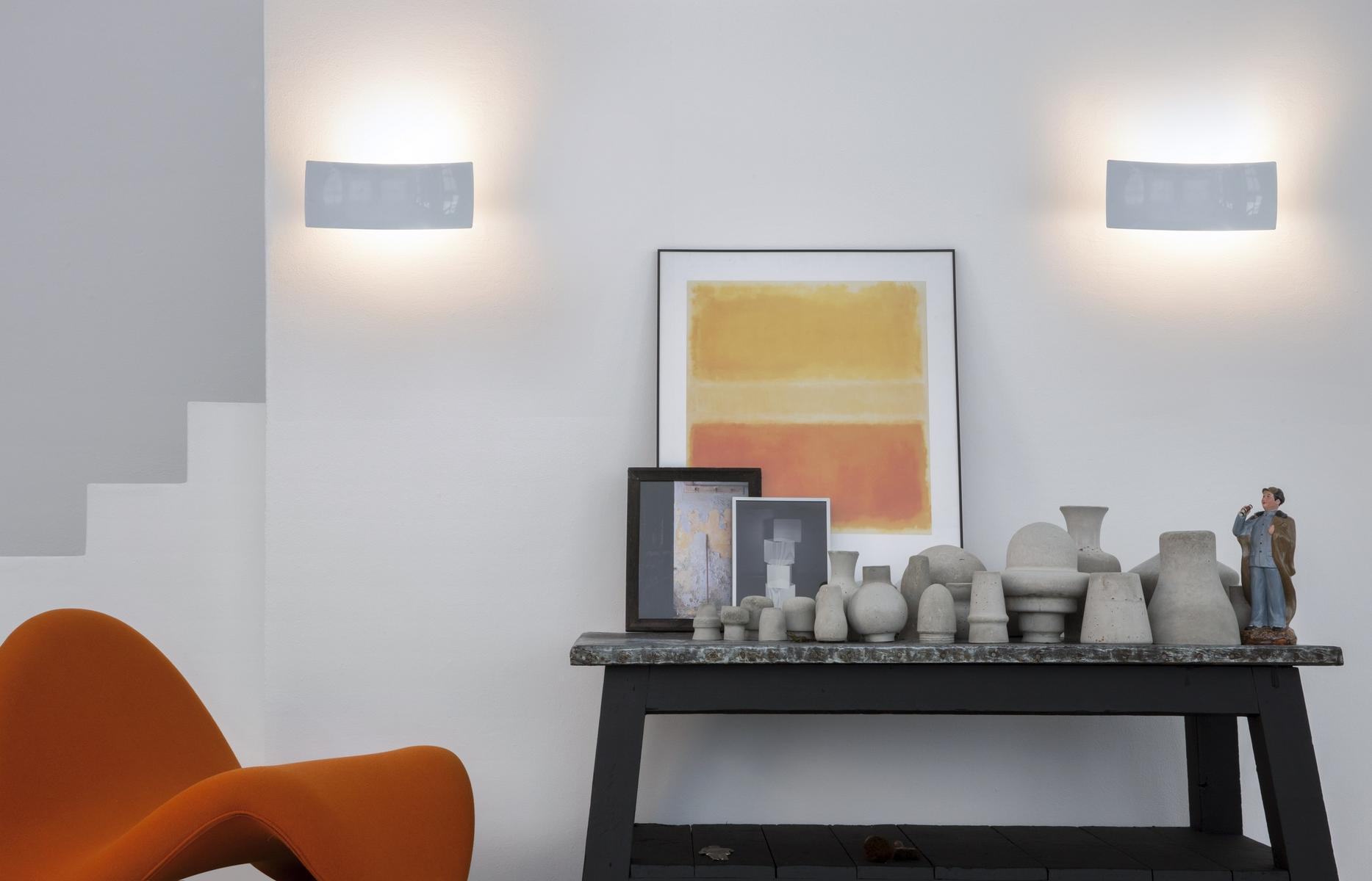 Direct light metal wall lamp | Lens - 151 by Oluce