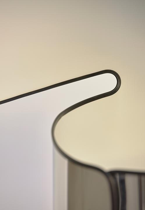 LED steel floor lamp with dimmer | Chiara by Flos