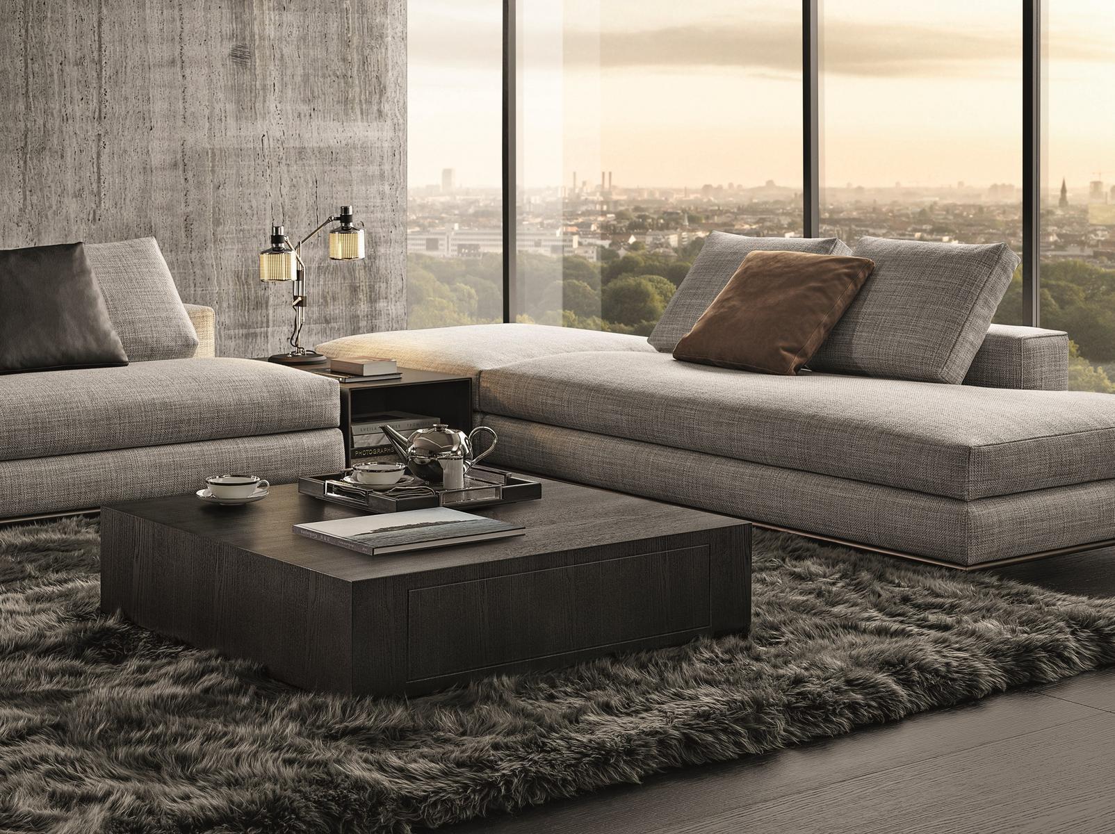 Wooden coffee table for living room | Solid by Minotti