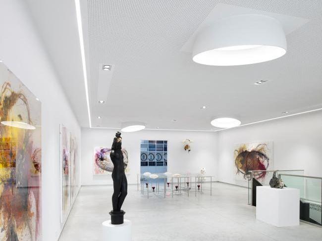 LED semi-inset ceiling lamp | Superdome Recessed by Delta light