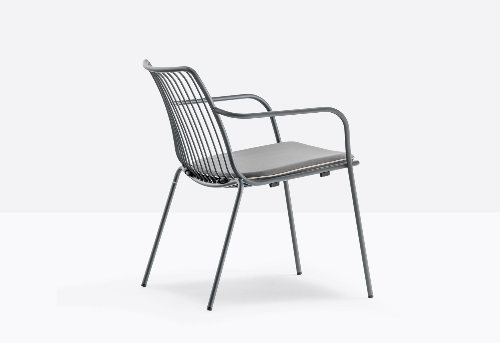 Metal chair with armrests | Nolita 3659 by Pedrali