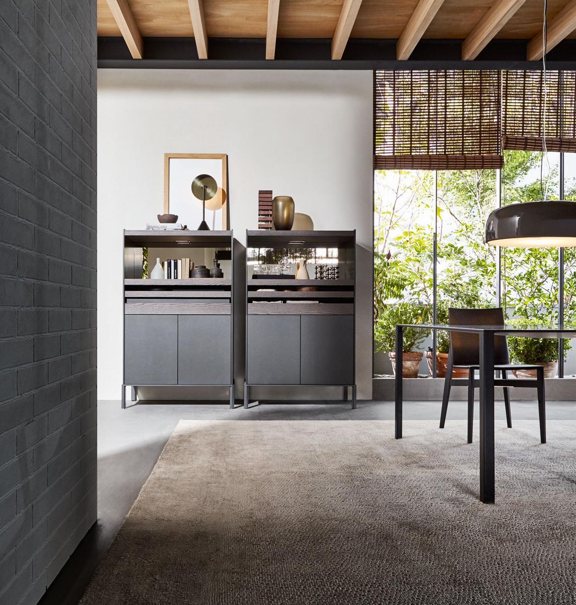 Rectangular aluminium table | Less Less by Molteni