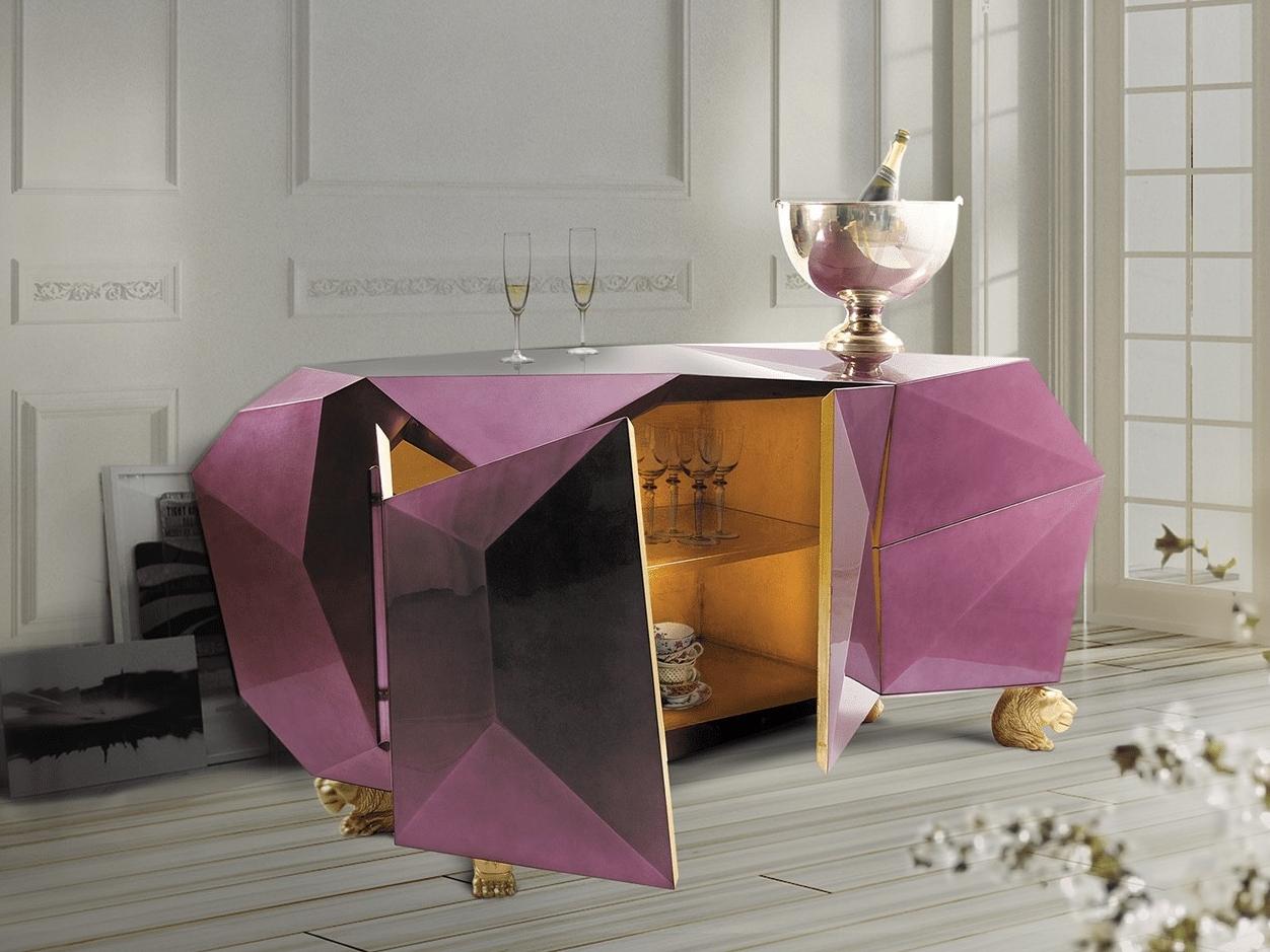 Wooden sideboard with doors | Diamond Amethyst by Boca Do Lobo