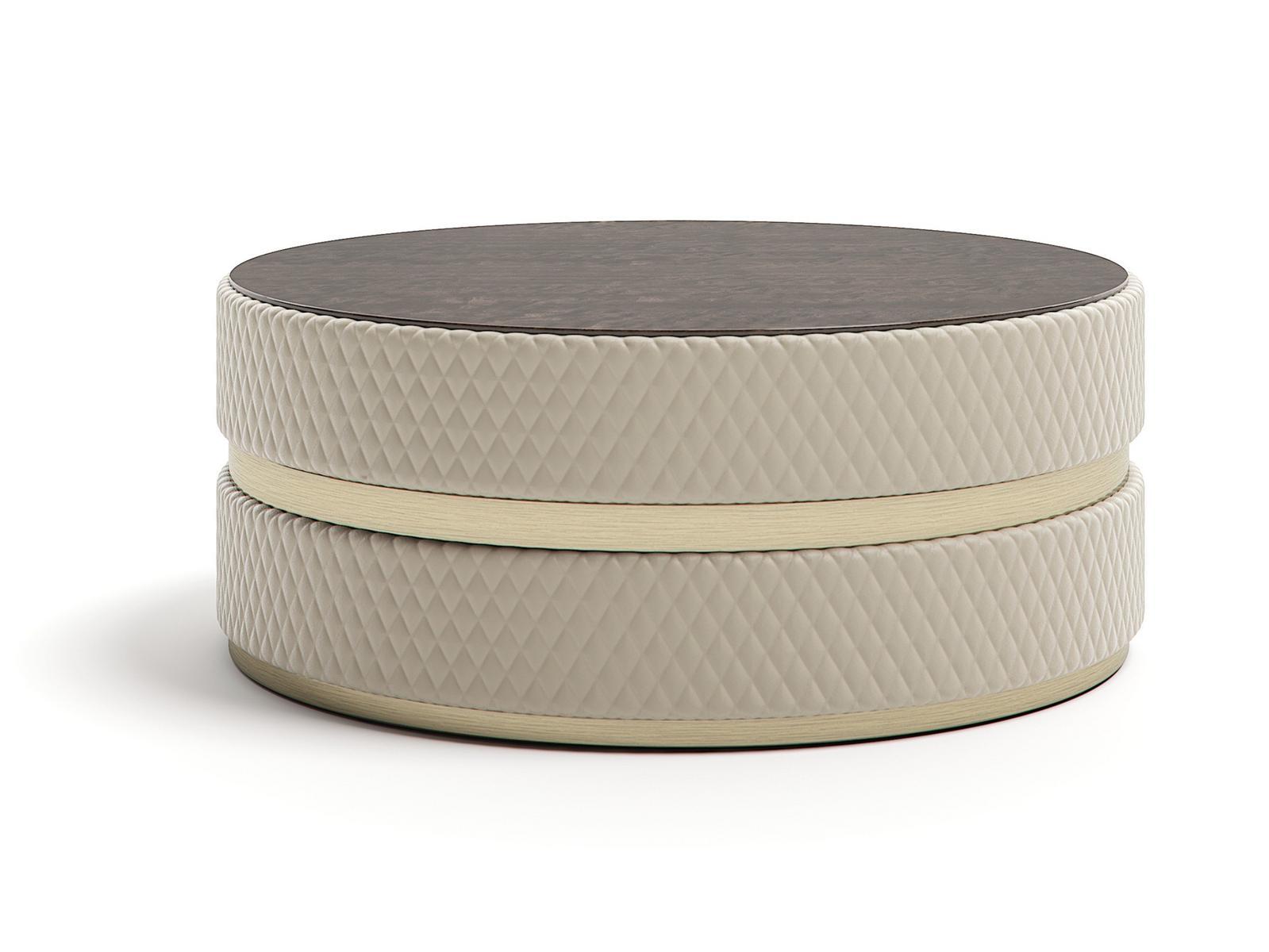Round fabric coffee table | Cookie 100 by Capital Collection