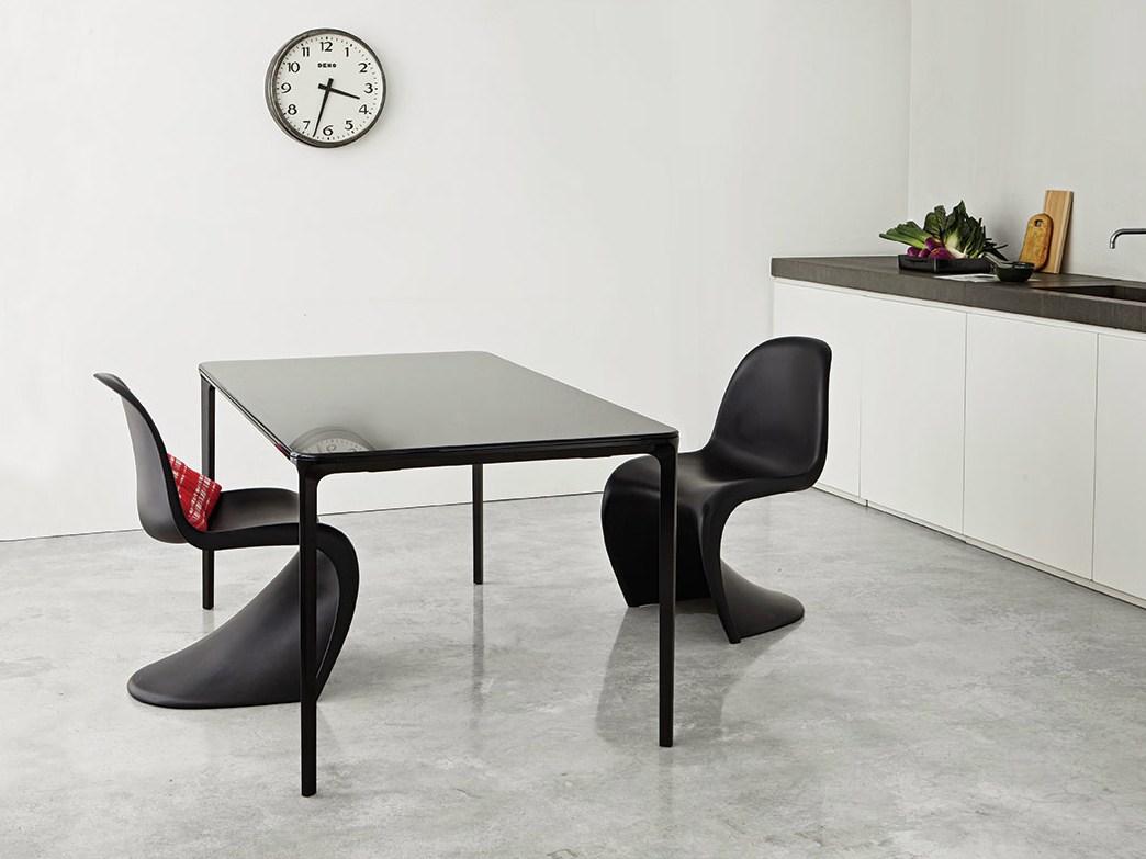 Extending glass and aluminium table | Slim Extensible by Sovet