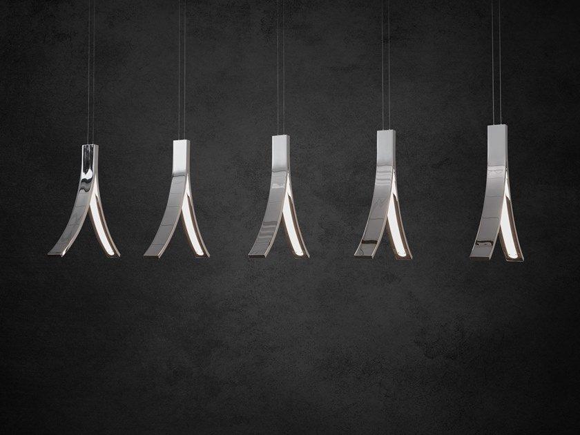 LED direct light metal pendant lamp | Stream H5 Xl by Ilfari