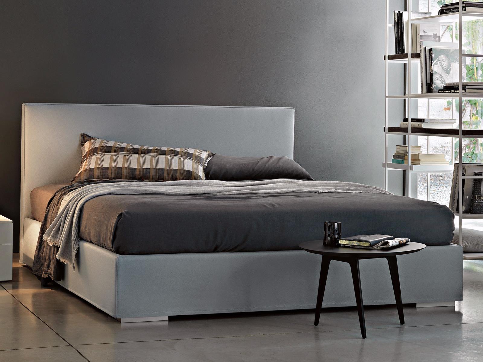 Upholstered fabric storage bed with removable cover | Camille by Lema