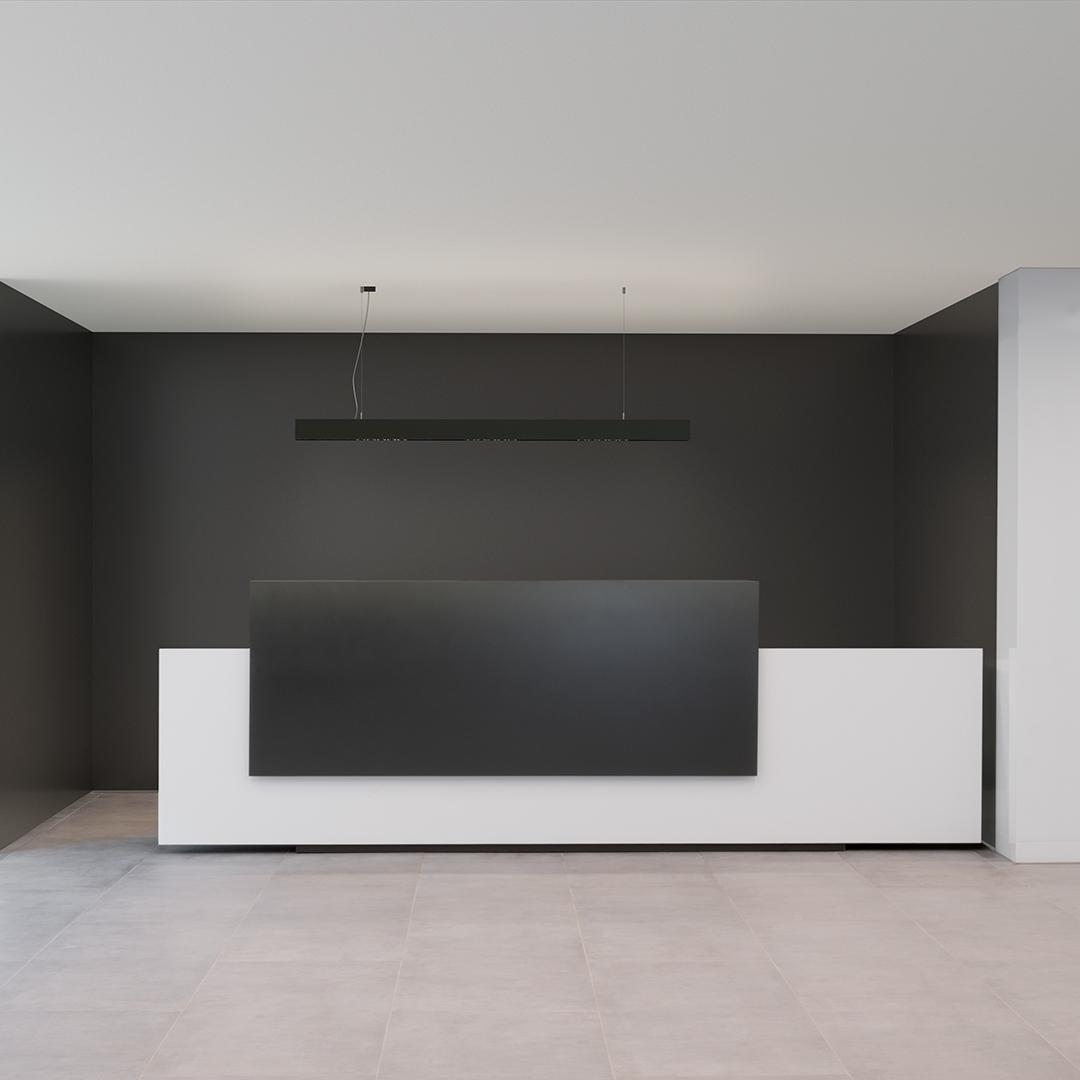 LED aluminium pendant lamp | Black Foster Suspension 1200 by Arkoslight