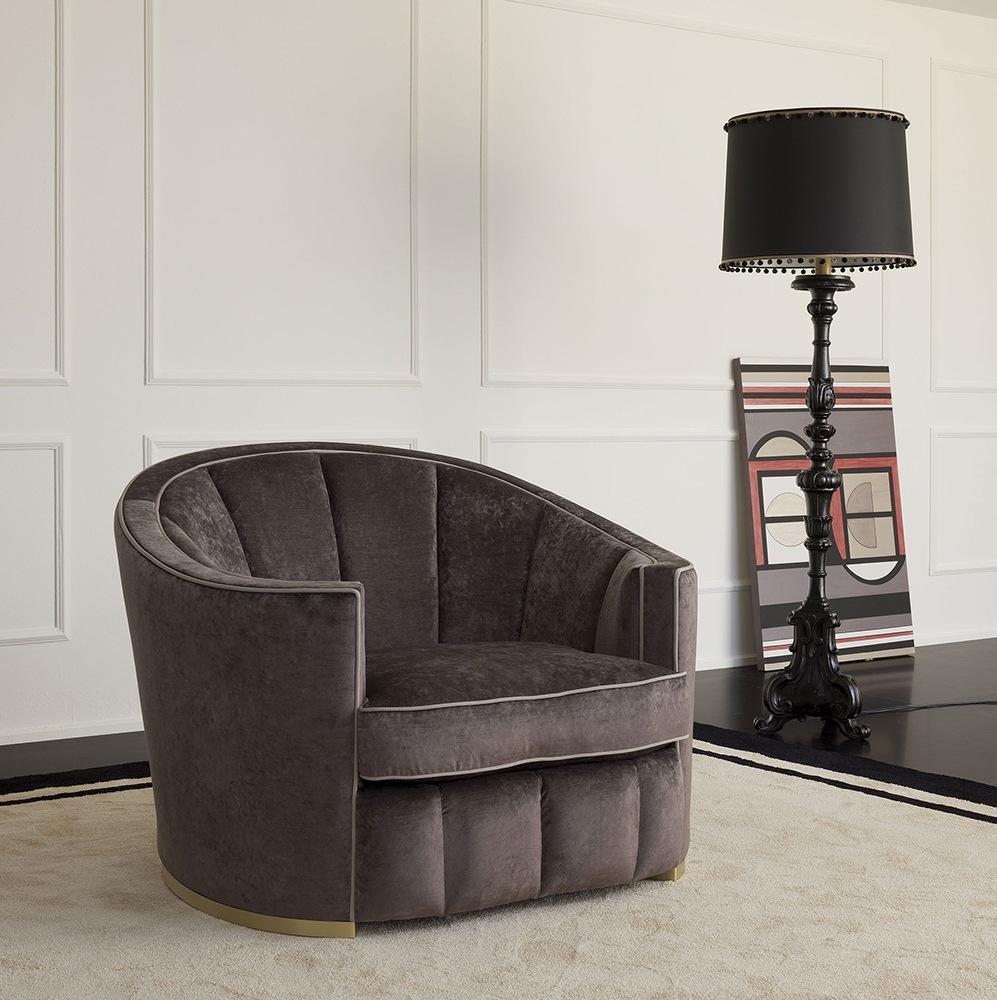 Curved velvet sofa | Eliodoro by Galimberti Nino