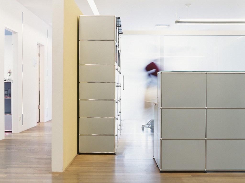 Low modular metal office storage unit | Haller Credenza As Office Storage by USM