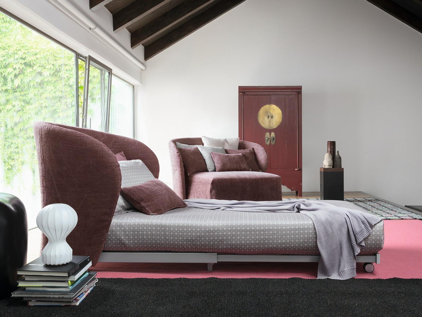 Upholstered armchair with removable cover | Celine by Flou