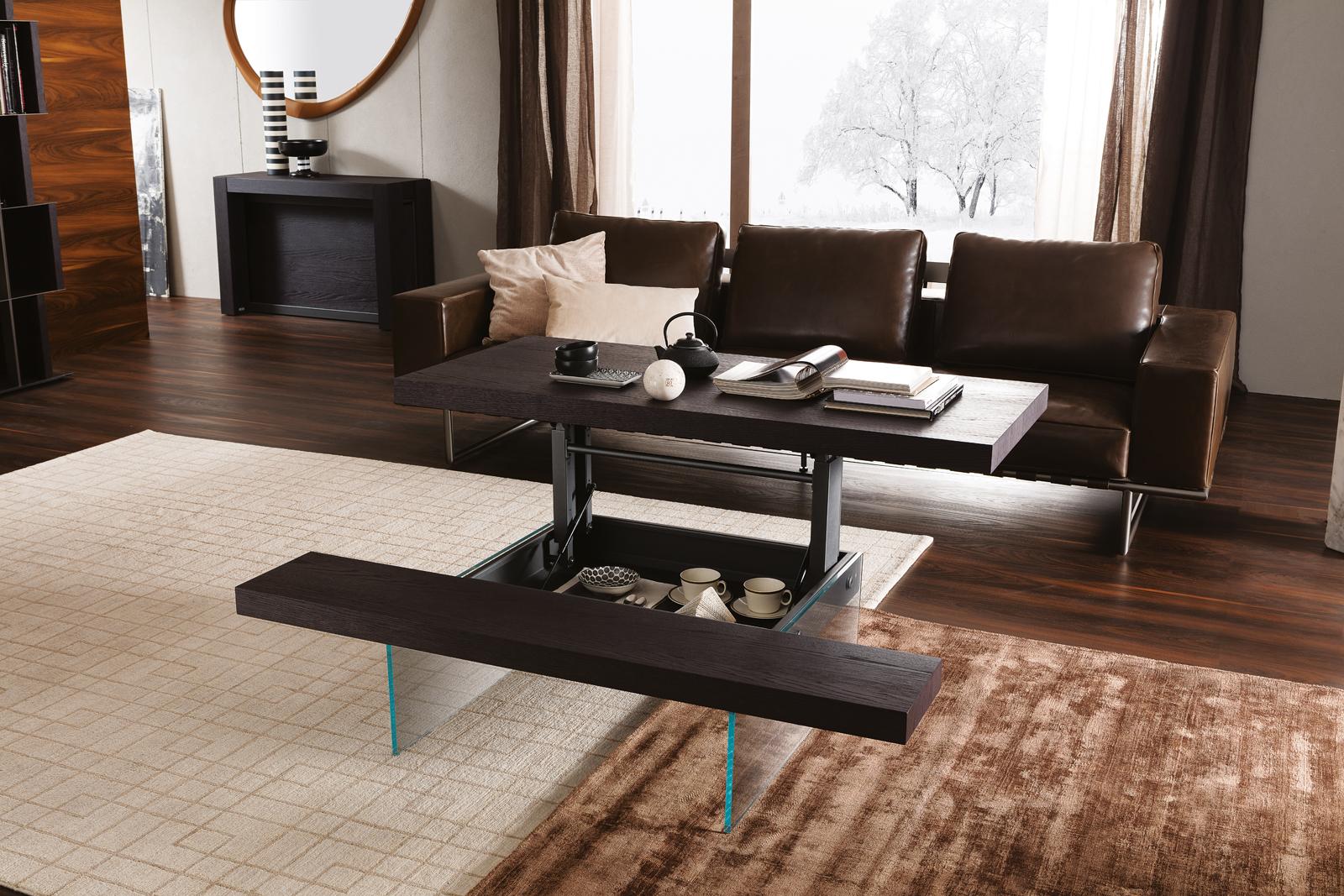 Height-adjustable wooden coffee table | Markus by Ozzio Italia