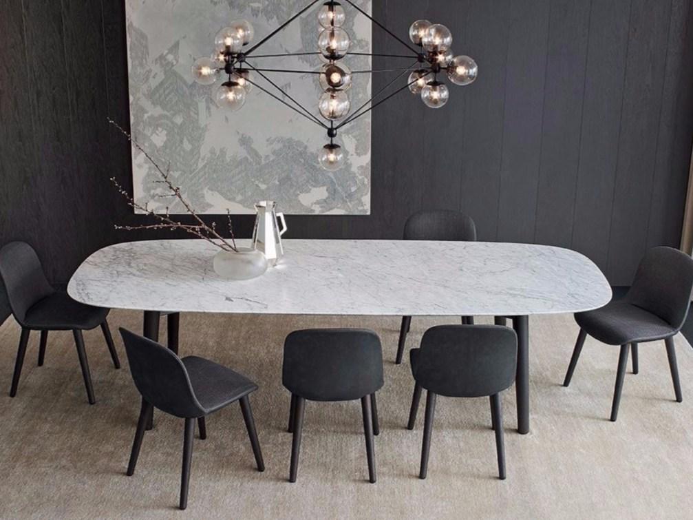 Rectangular marble table | Mad Dining Table by Poliform