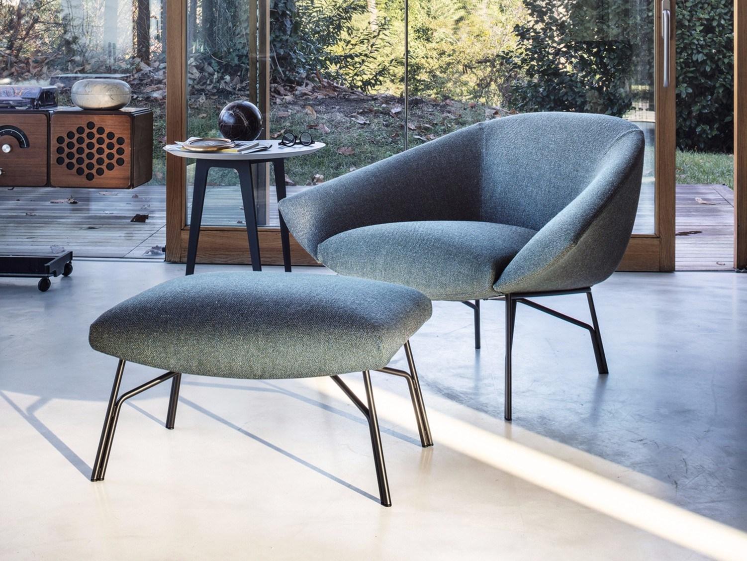 Fabric armchair with armrests | Lennox by Lema