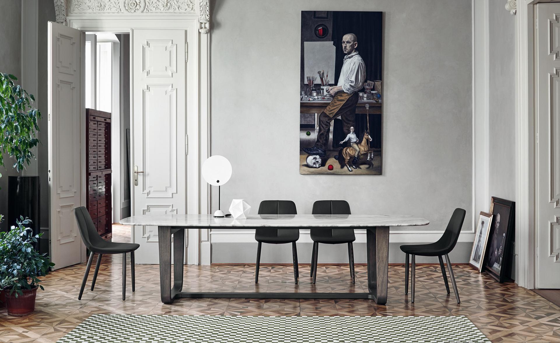 Oval marble living room table | Medley by Bonaldo