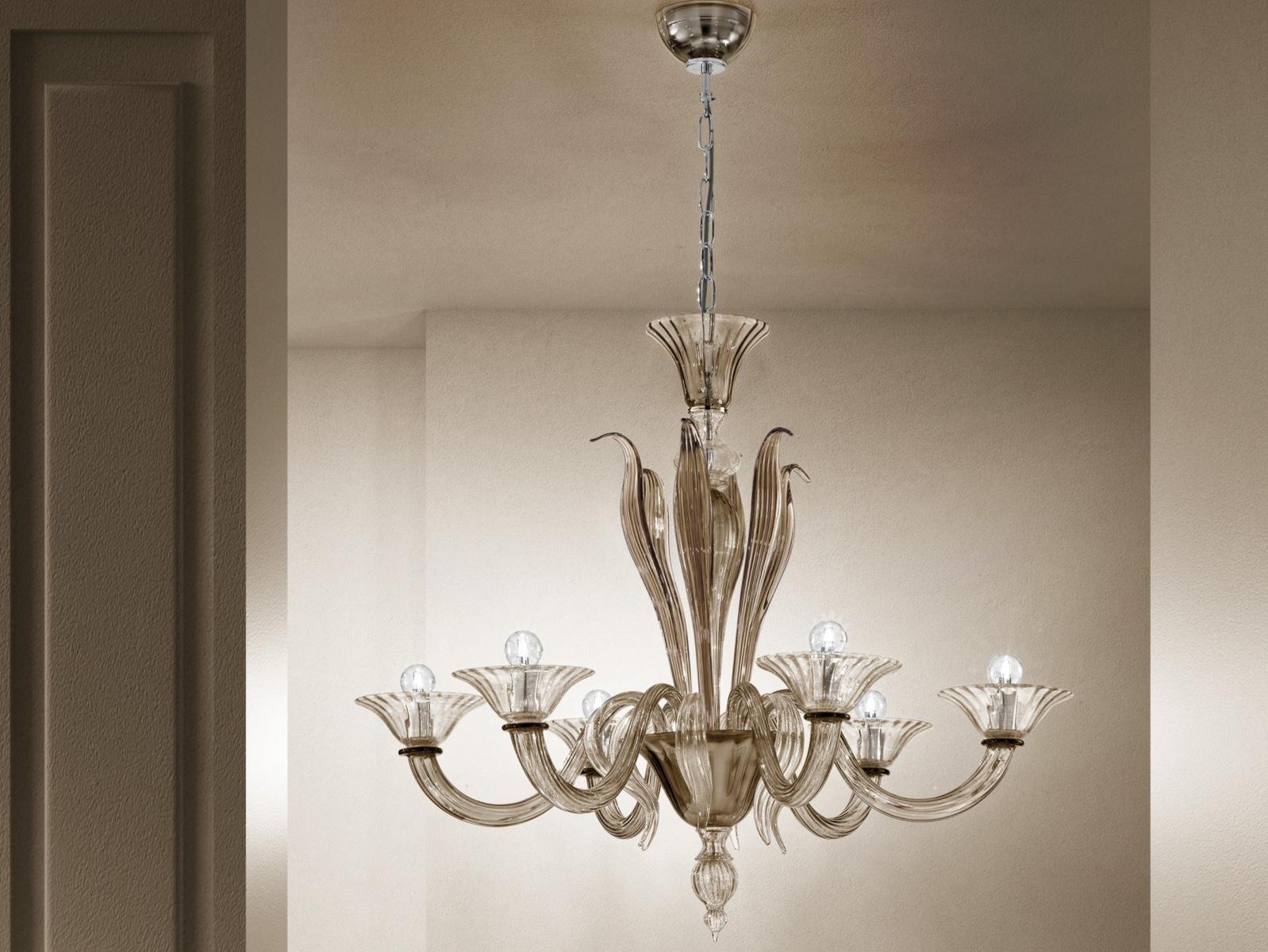 Glass chandelier | Pisani by Sylcom
