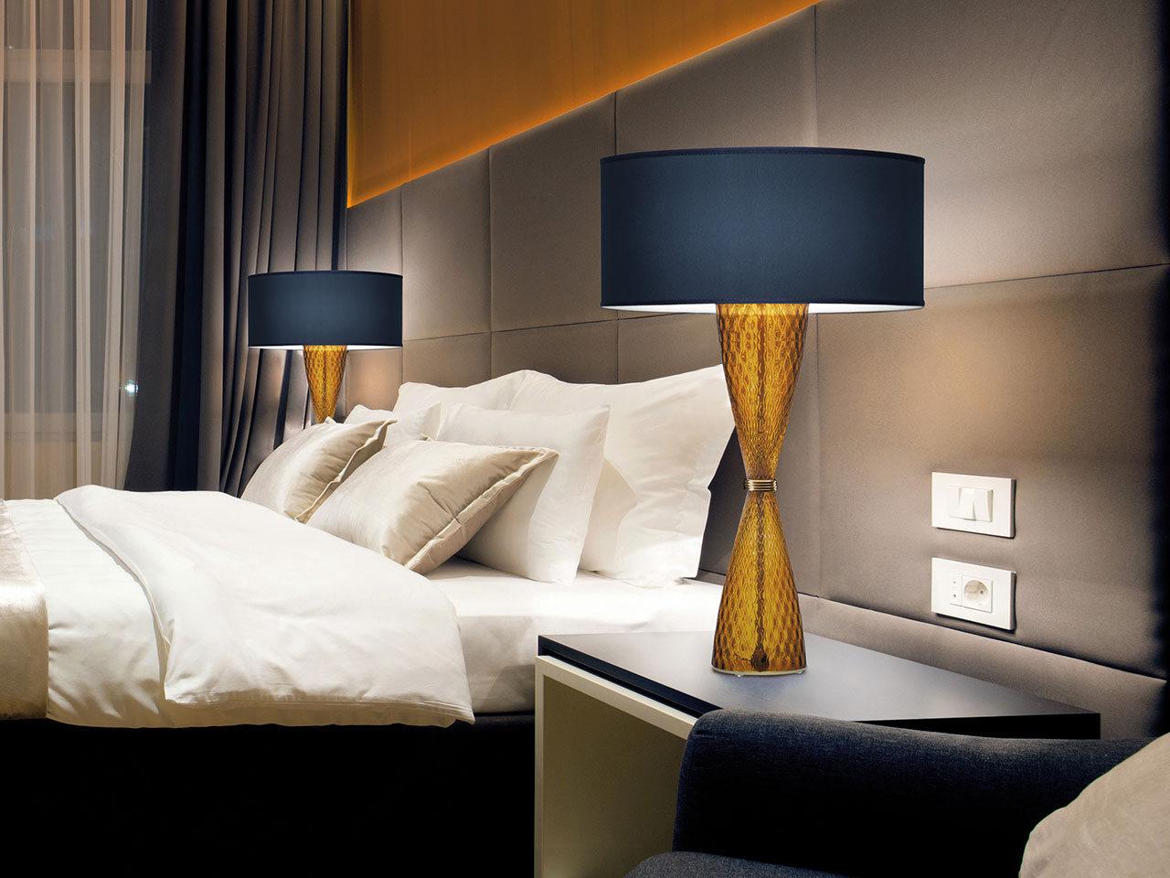 Indirect light glass table lamp | Cheers 2400/lg by Italamp