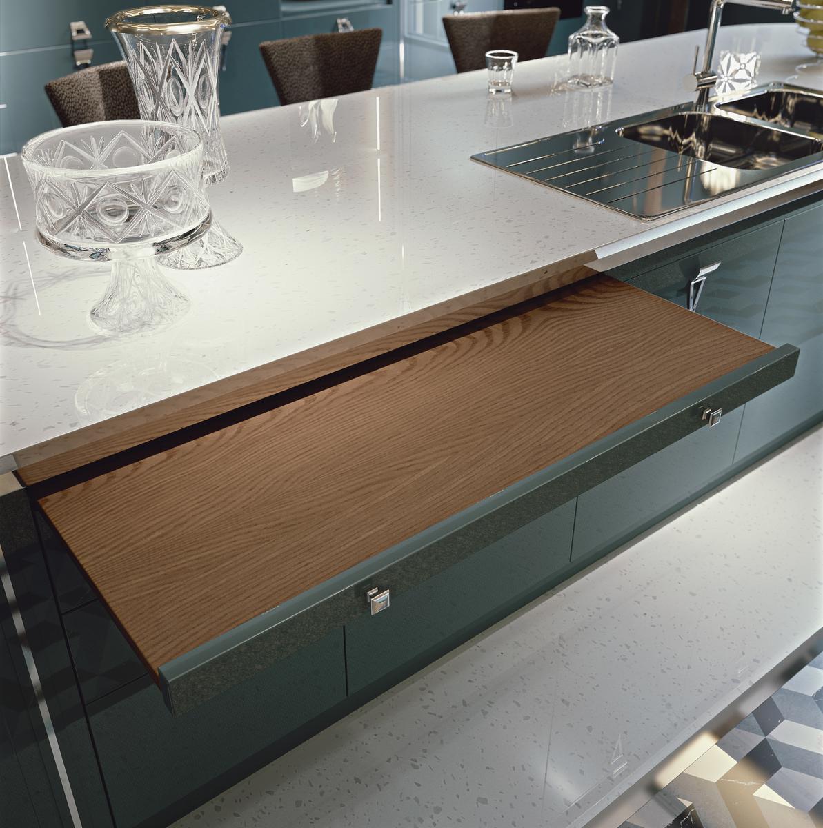 Lacquered kitchen with handles Brummel Opera 30