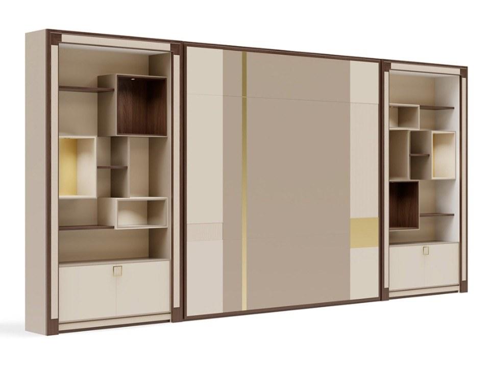 Custom wooden TV wall system | Pr.854.1 by Stella del Mobile