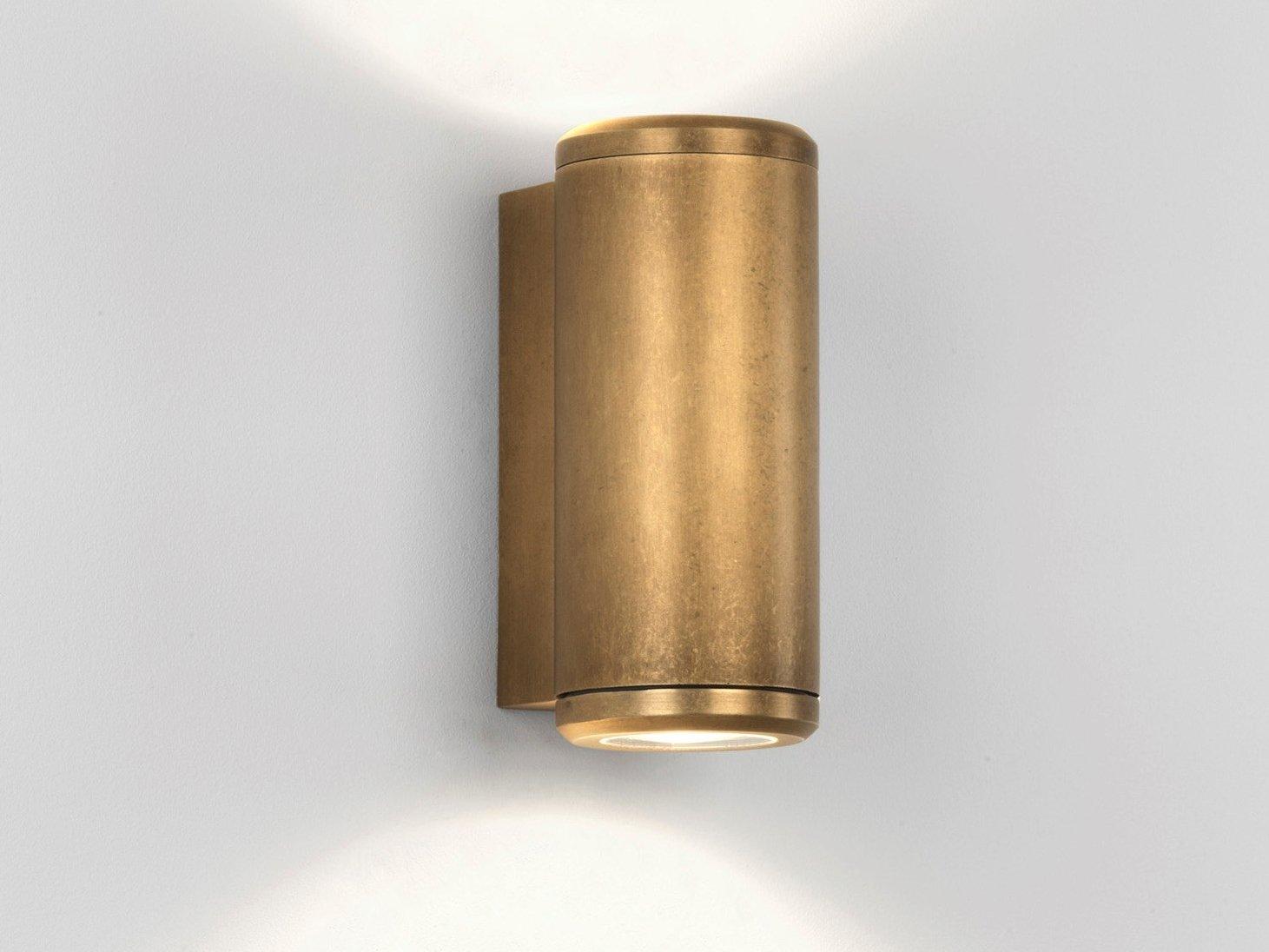 Direct-indirect light brass outdoor wall lamp | Jura by Astro lighting
