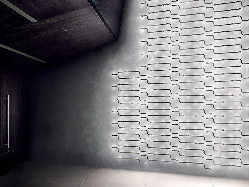 LED metal pendant lamp with crystals | Raqam N2 by Masiero