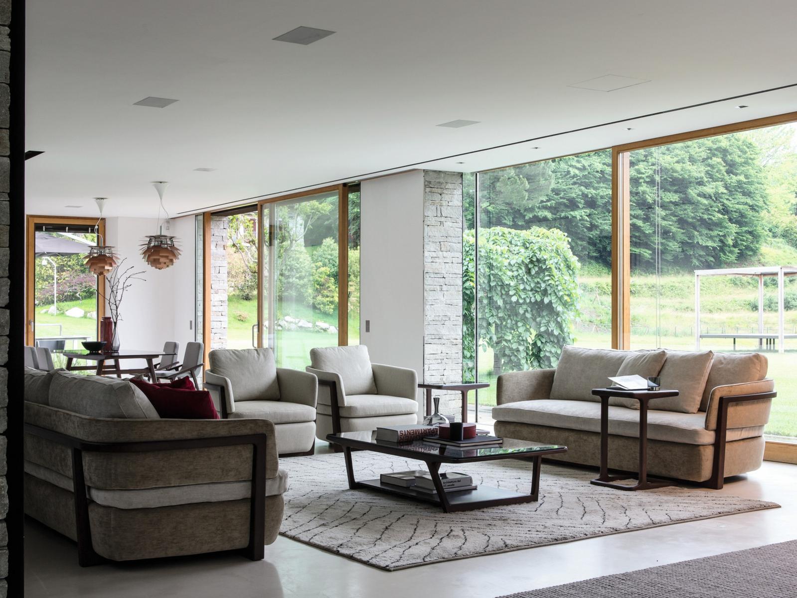 Fabric sofa with removable cover | Arena by Porada