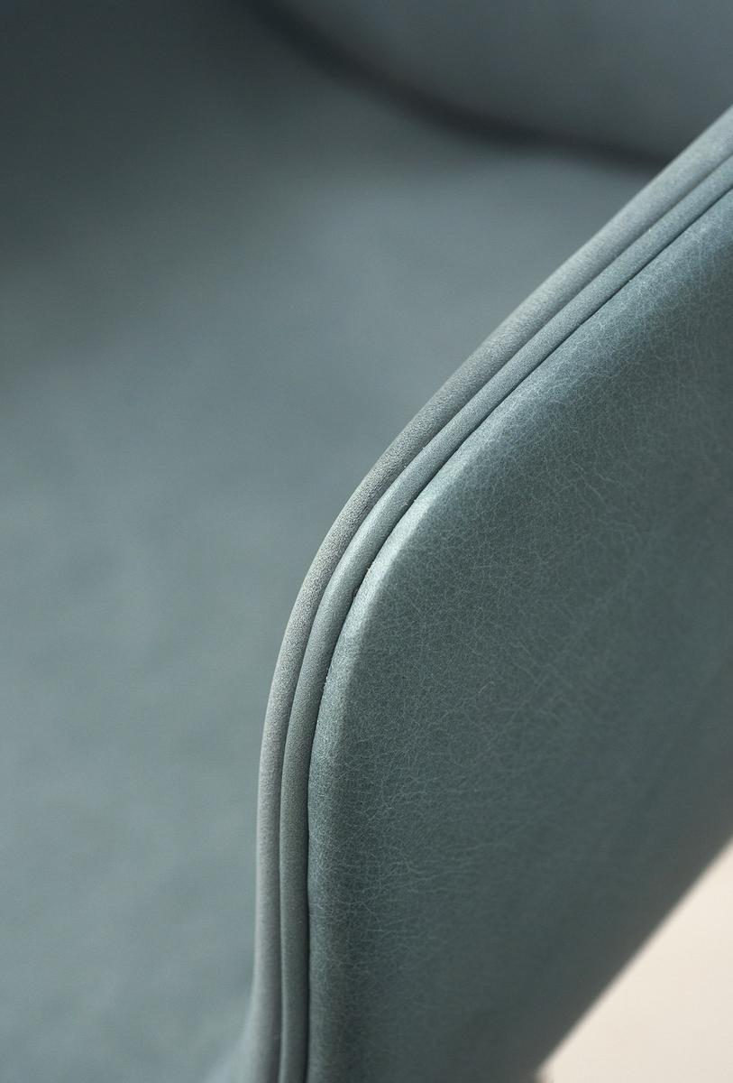 Upholstered nabuk chair with armrests | Jorgen by Baxter