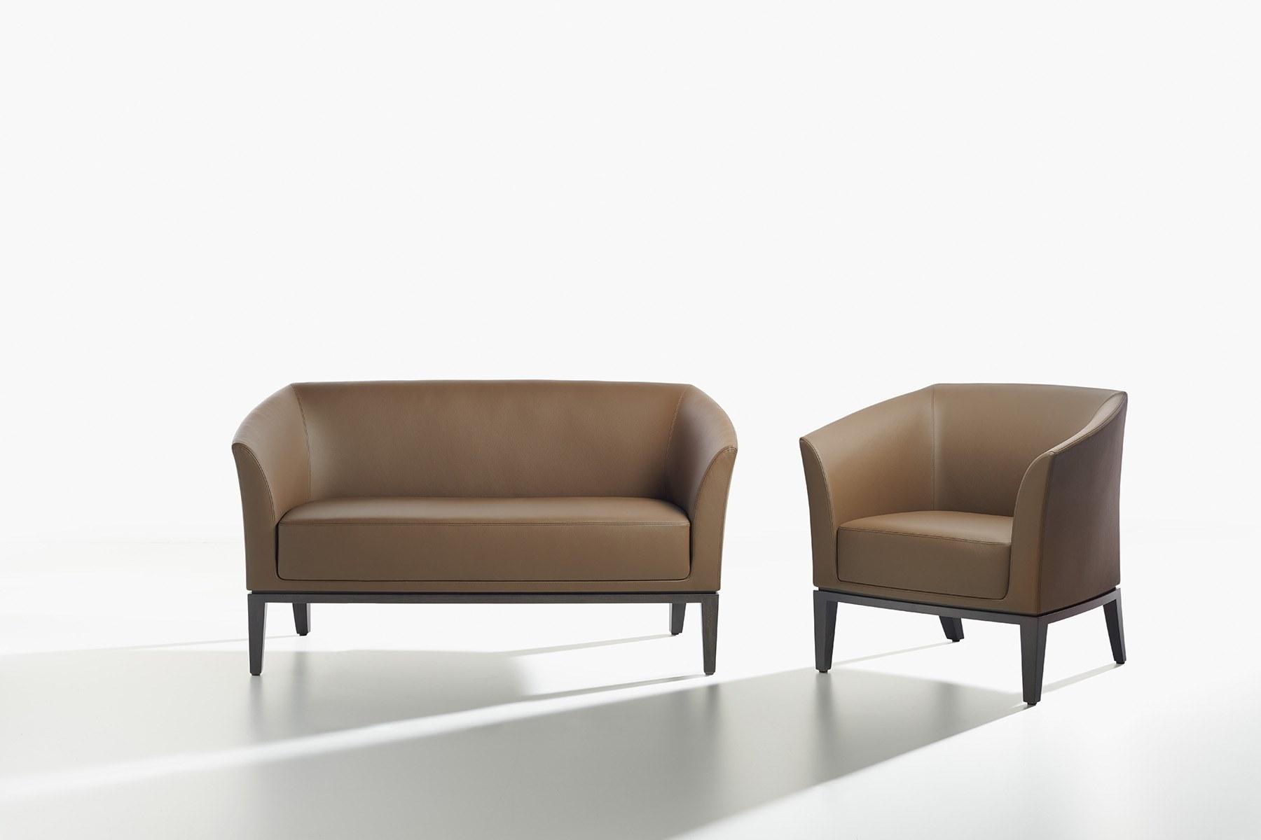 Eco-leather armchair with armrests | Venus by Potocco