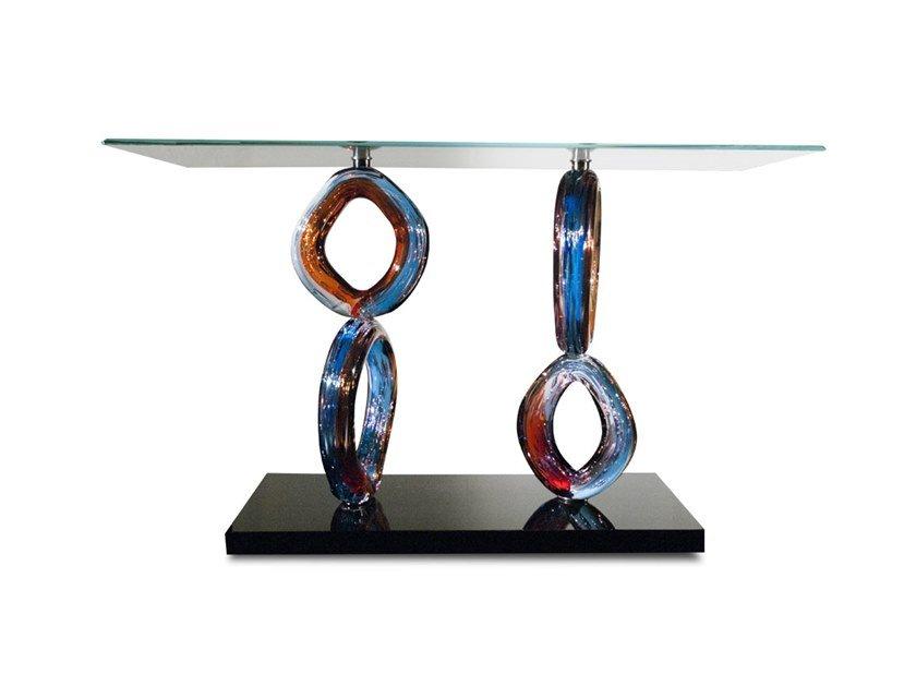Rectangular glass console table | Venezia by Reflex