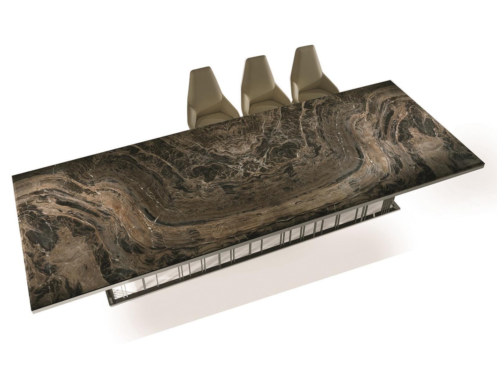Rectangular metal table | Ginza by Longhi