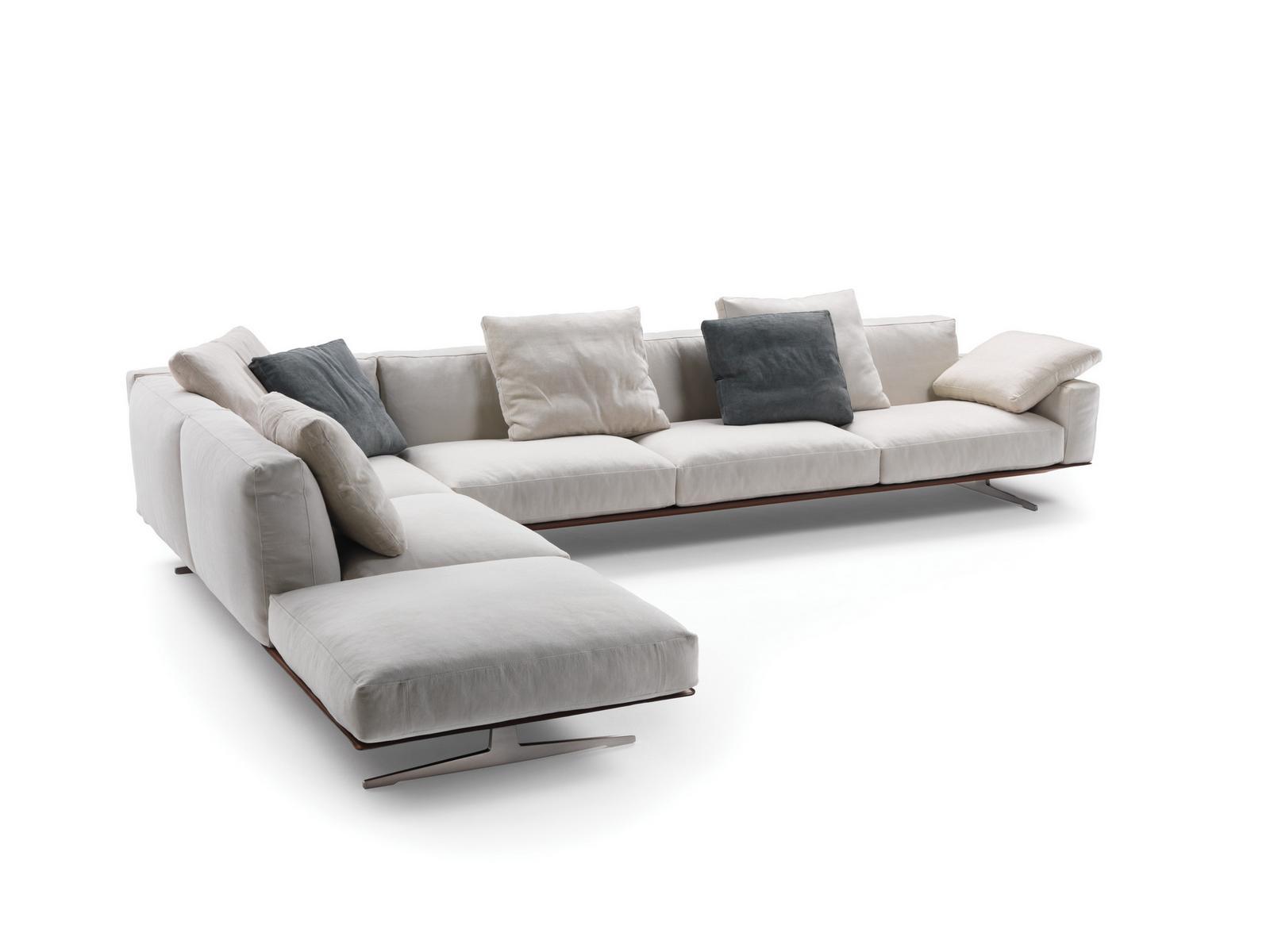 Sectional fabric sofa with removable cover | Soft Dream by Flexform