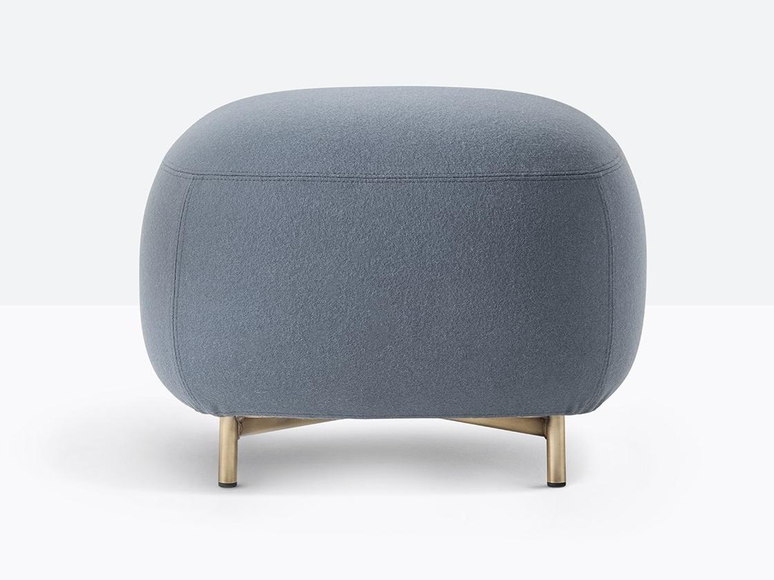 Upholstered square fabric pouf | Buddy 210 by Pedrali