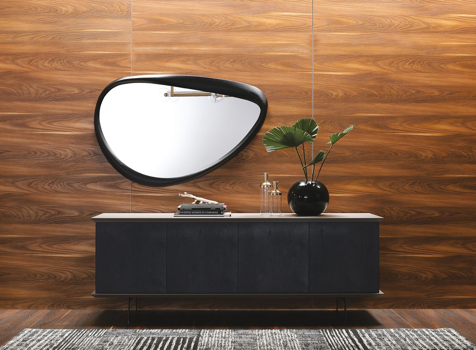 Wall-mounted framed mirror | Soho by Ozzio Italia