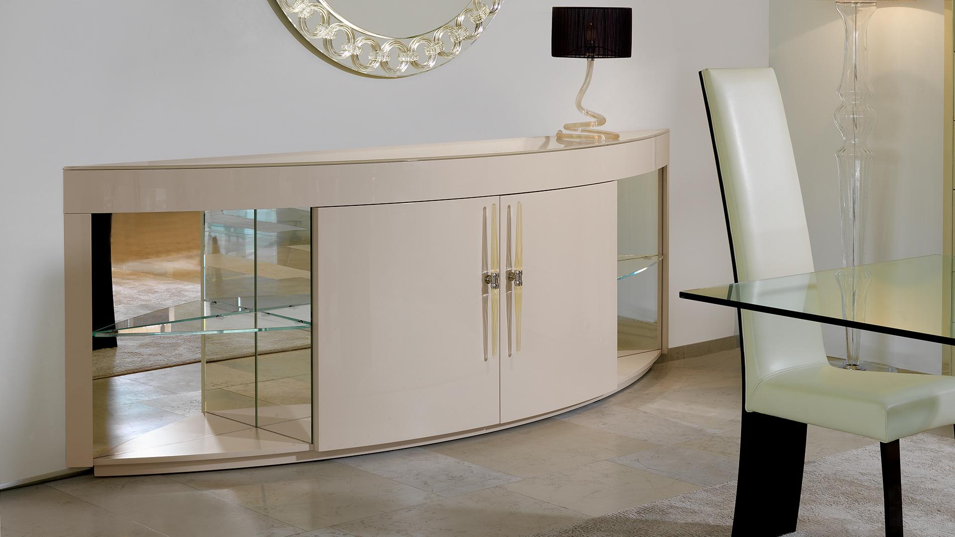 Wooden sideboard with integrated lighting | Casanova by Reflex