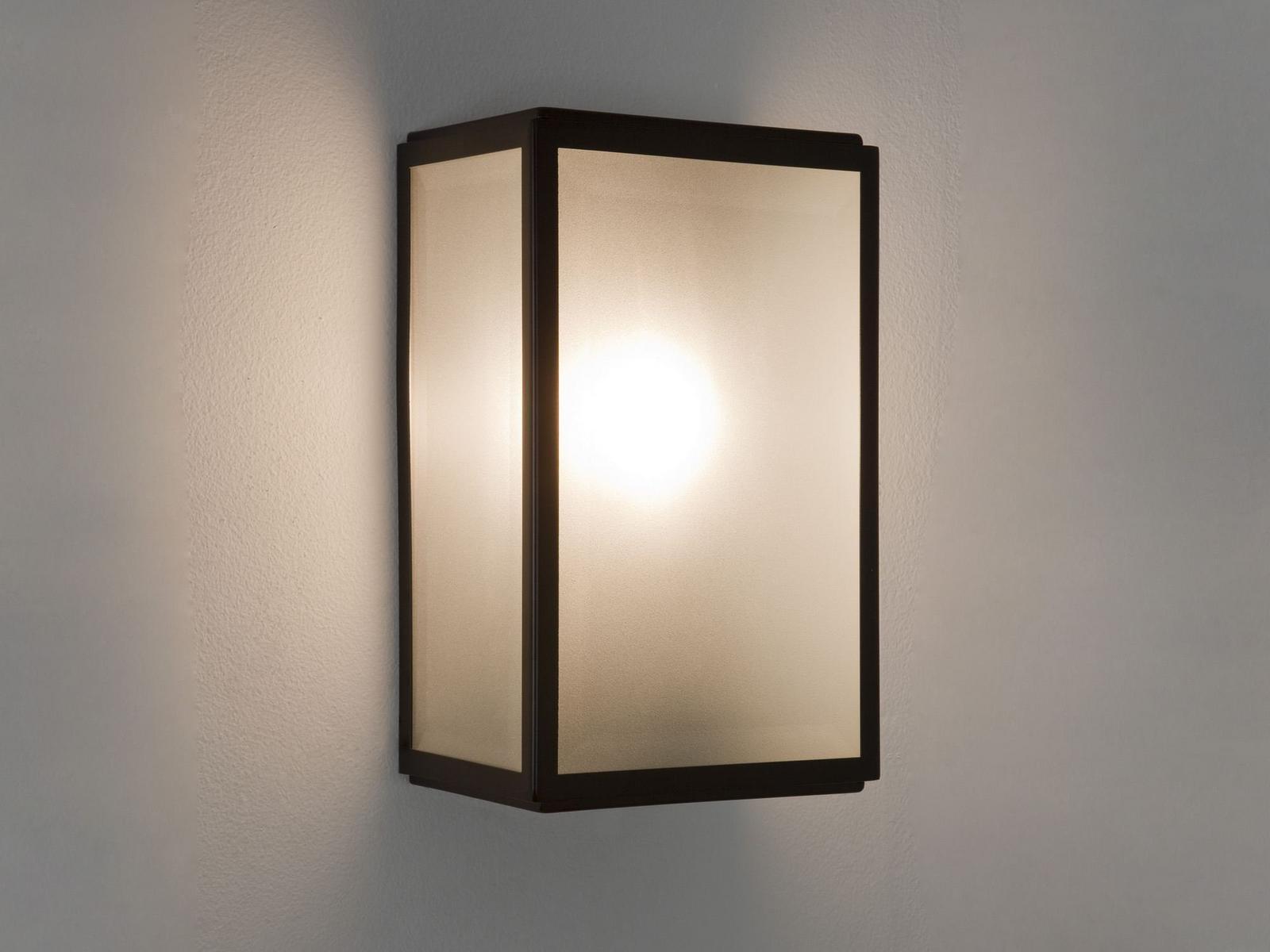 Glass and Stainless Steel outdoor wall lamp | Homefield Frosted by Astro lighting