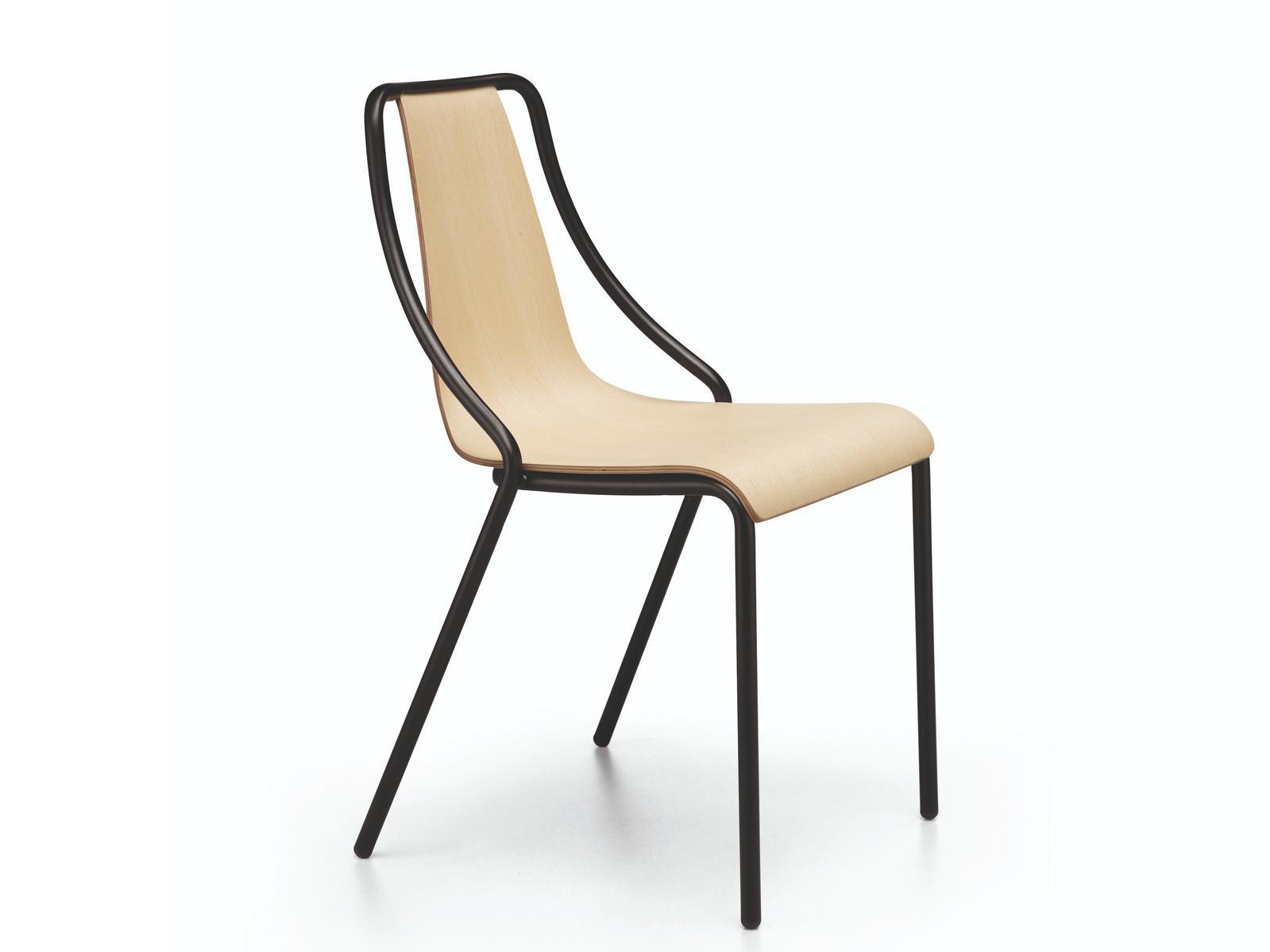 Stackable steel chair | Ola S Lg by Midj
