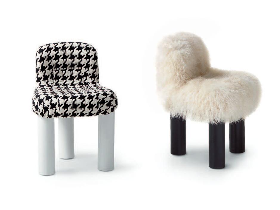 Upholstered fur easy chair | Botolo High by Arflex