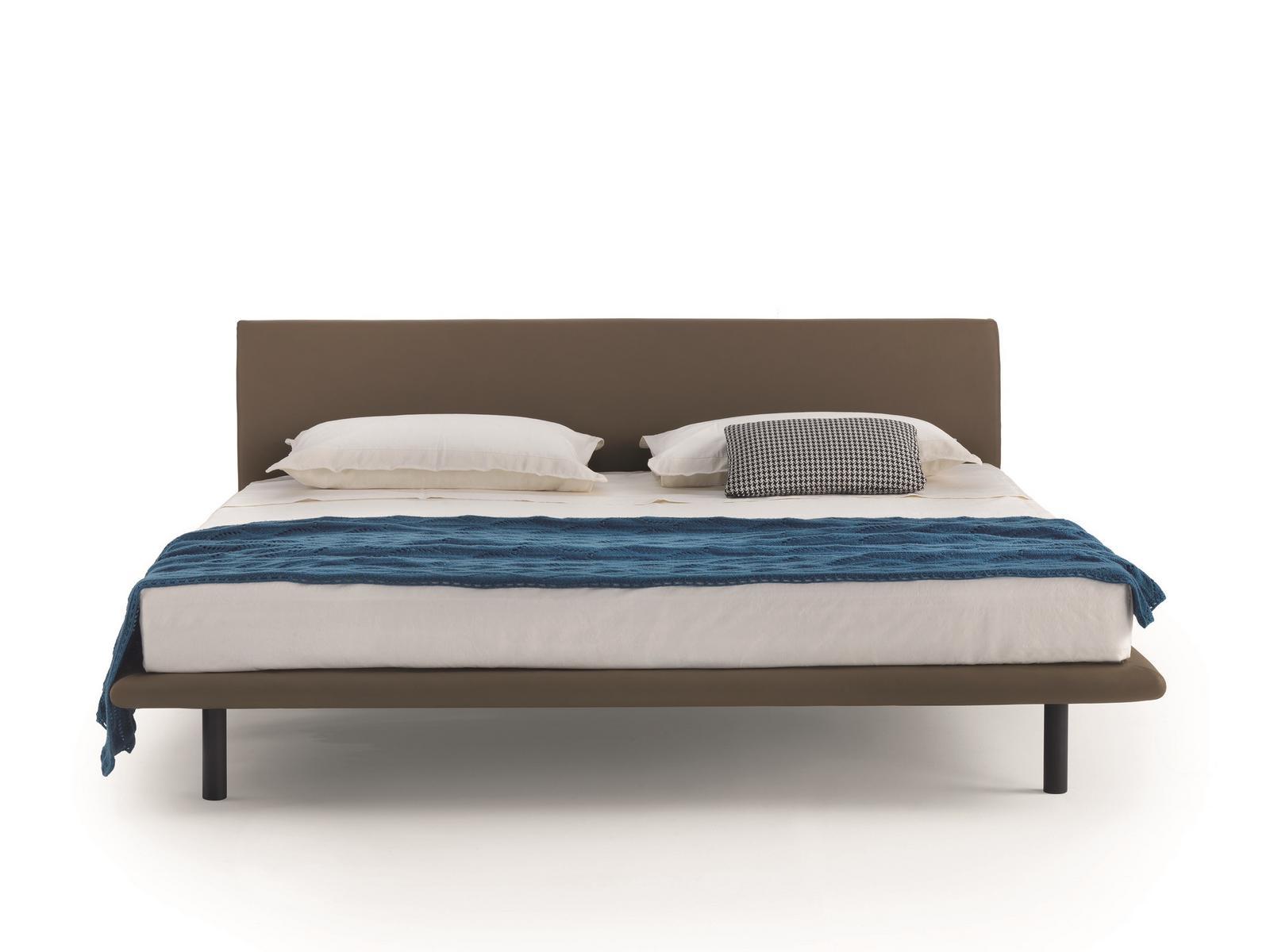 Double bed with upholstered headboard | Ledletto by Arflex
