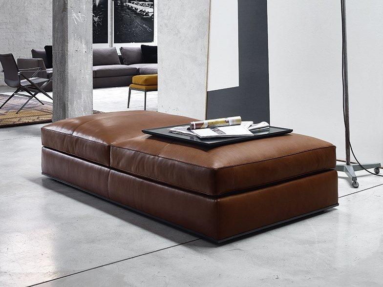 Rectangular leather pouf | Richard by B&B Italia