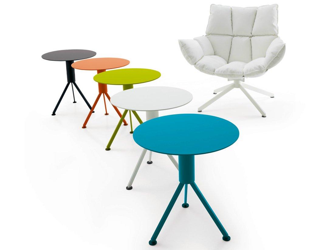 Round garden side table | Husk Outdoor by B&B Italia
