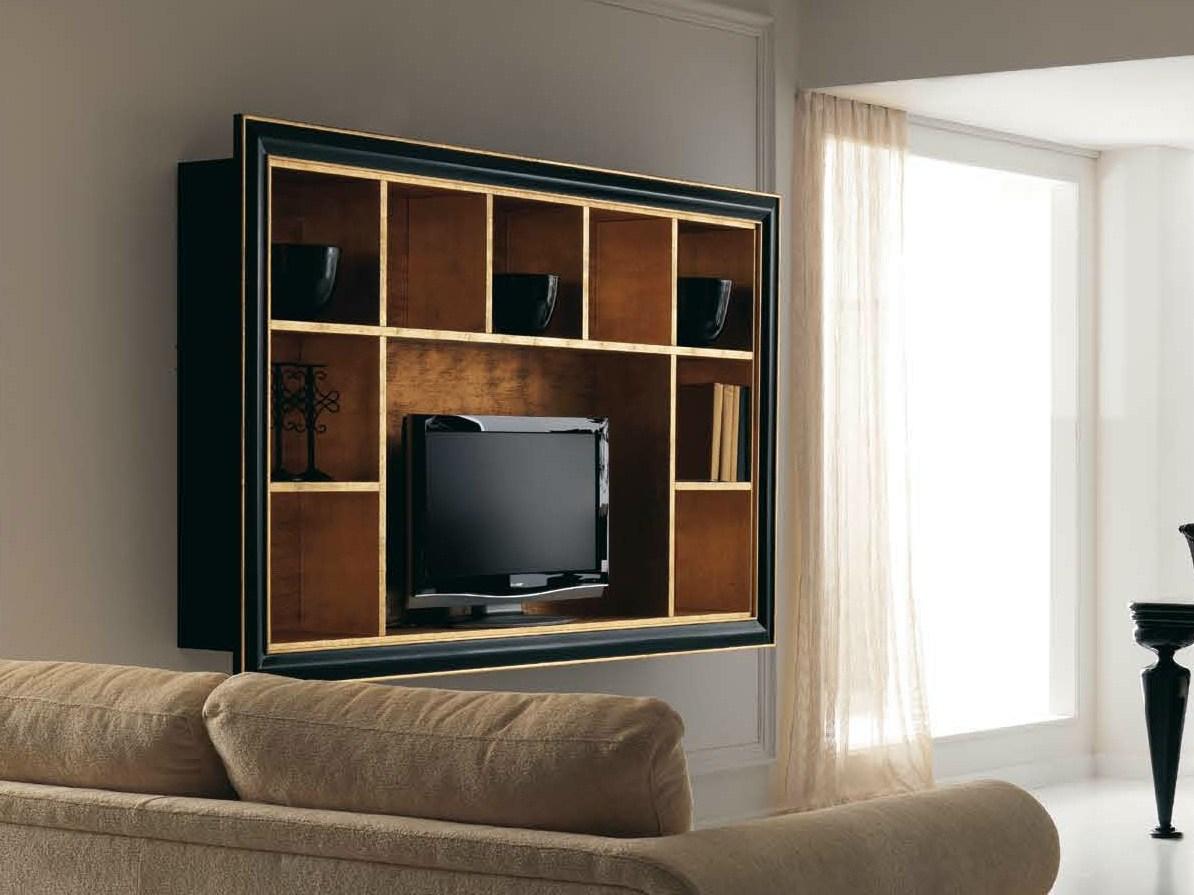 Wooden TV cabinet with shelves | Zoe by Corte Zari