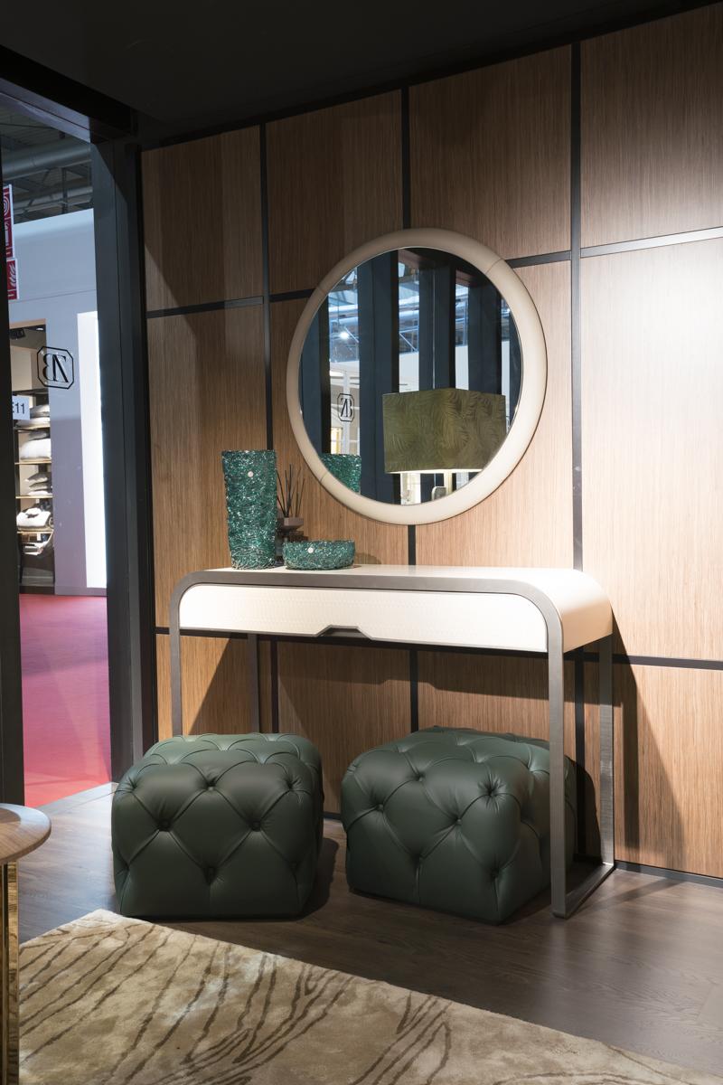 Plywood console and metal base | Lucinda by Bruno Zampa