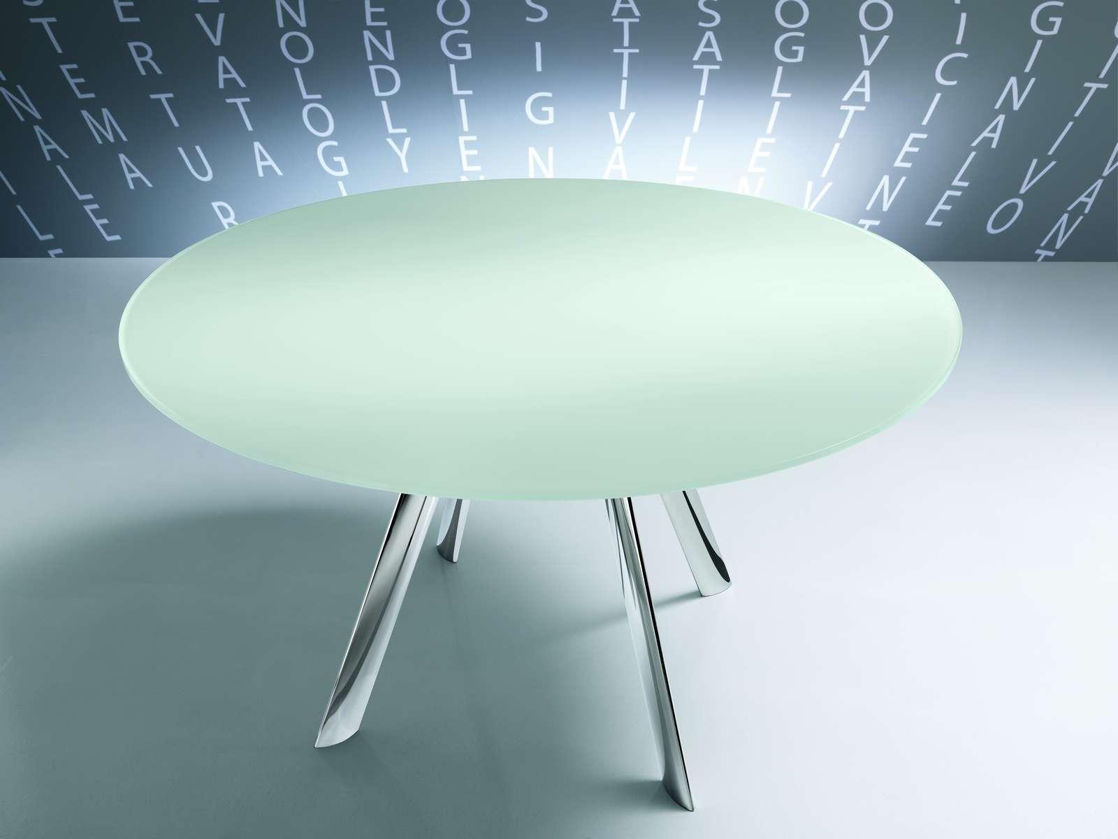 Oval glass table | Girò by Bontempi